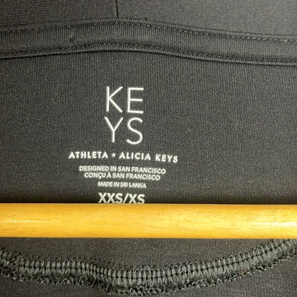 Alicia Keys x Athleta keys black long sleeve maxi pocket comfort robe - Picture 3 of 6